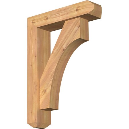 Ekena Millwork Westlake Craftsman Smooth Bracket w/ Offset Brace, Western Red Cedar, 5 1/2"W x 22"D x 30"H BKT0604X22X30WTL04SWR